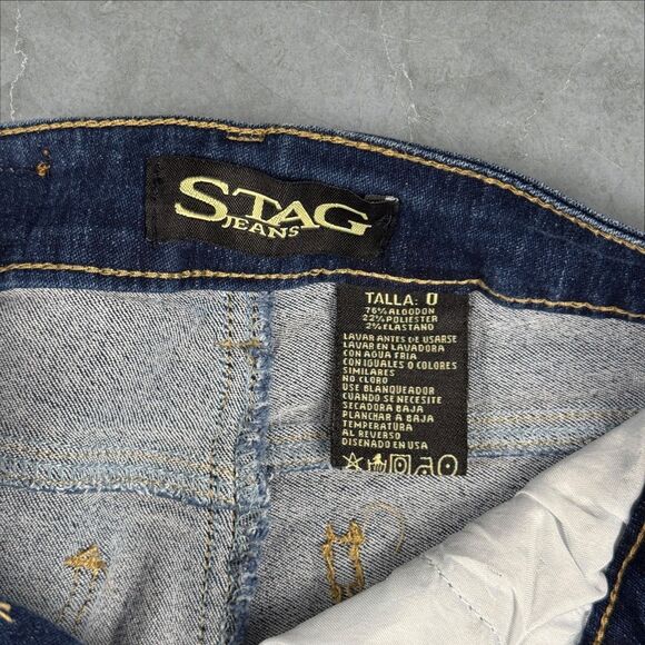 Stag High Rise Dark Wash Stretch Denim Skinny Curvy Jeans - Size 0 (22"x28") - Picture 3 of 7